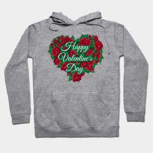 happy valentine day roses heart Hoodie